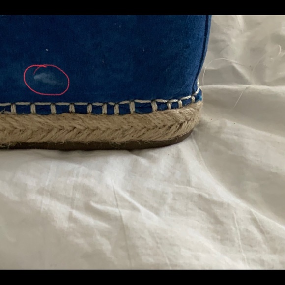 Franco Sarto espadrille suede blue with studs 7.5M - Picture 10 of 10